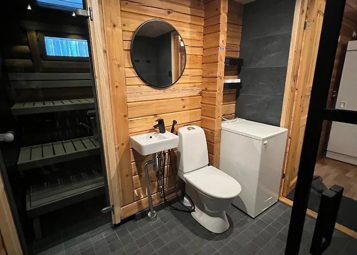 Logcabin, Sauna, Fireplace, View, Kitchen בית נופש Ylläsjärvi